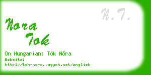 nora tok business card